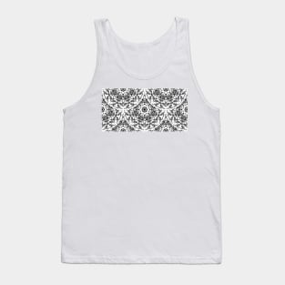 Black White Mandala Scales Tank Top